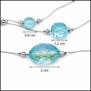 NASZYJNIK/ KORALE DŁUGIE WISZĄCE NIEBIESKIE 0665-22 - 4