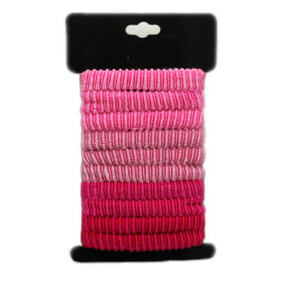 GUMKI DO WŁOSÓW FROTKI "PRĄŻKI" MIX RÓŻOWY 10 SZTUK (0761 SA)