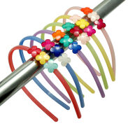 OPASKI DO WŁOSÓW DZIECIĘCE Z KWIATKAMI 6 SZTUK                            (0176-53 SAM) - 2