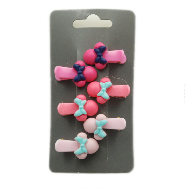 SPINKI DO WŁOSÓW DZIECIĘCE KOKARDKI 6 SZTUK (0317-604)