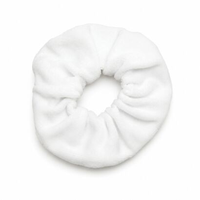 GUMKA DO WŁOSÓW WELUR SCRUNCHIE BIAŁA PRODUKT POLSKI (0103-BA SAH)