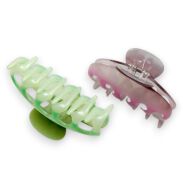 SZCZĘKI DO WŁOSÓW PLASTIKOWE KOLOROWE 10 CM 4 SZTUKI                                                                 (0281-01SAH) - 2