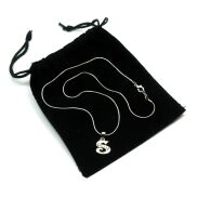 NASZYJNIK METALOWY Z ZAWIESZKĄ  LITERKA 