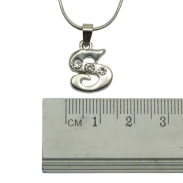 NASZYJNIK METALOWY Z ZAWIESZKĄ  LITERKA 