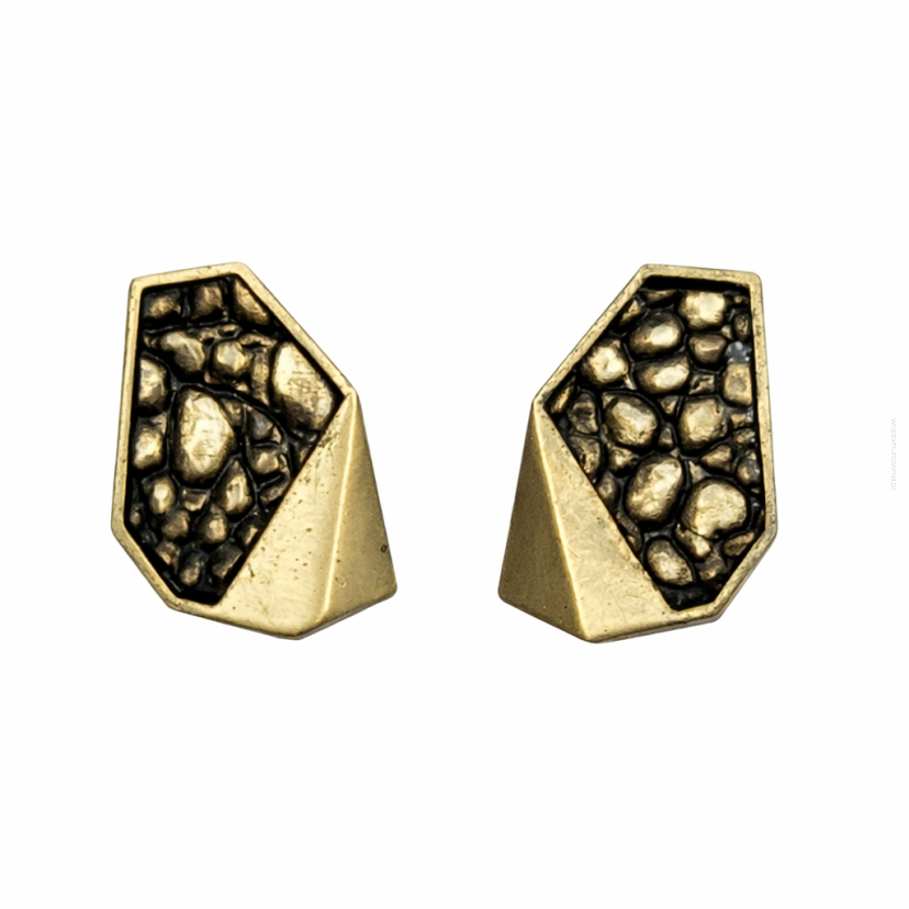 KOLCZYKI METALOWE OZDOBNE W ZŁOTYM KOLORZE                                                                             (5871 SA)