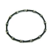 BRANSOLETKI METALOWE SPRĘŻYNKI CZARNE 6 SZTUK                  (1416-5 SAM) - 2