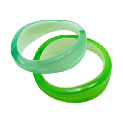 BRANSOLETKI PLASTIKOWE ZIELONE 2 SZTUKI                                                                    (5659 SAM)