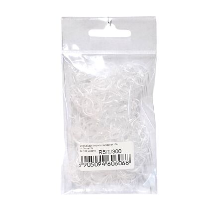 GUMKI DO WŁOSÓW RECEPTURKI SILIKONOWE PRZEZROCZYSTE                                (R5/T/300)