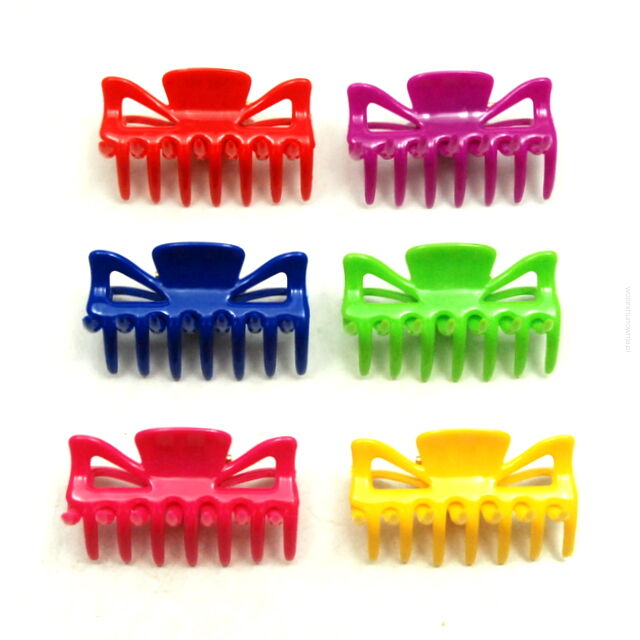 SZCZĘKI DO WŁOSÓW ŚREDNIE KOLOROWE 12 SZTUK                                                         0129-500