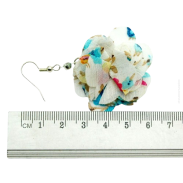 KOLCZYKI Z MATERIAŁU WISZĄCE KOLOROWE  KWIATY                                                                        (0611-89 SAH) - 2