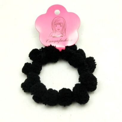 GUMKI DO WŁOSÓW FROTKI "KULKI" CZARNE 10 SZTUK                                           (0996 SA)