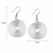 KOLCZYKI WISZĄCE METALOWE OKRĄGŁE                                                                         (0611-621 SA) - 3