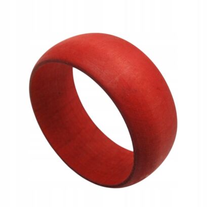 BRANSOLETKA DREWNIANA CZERWONA NIELAKIEROWANA                                                                   (2004-1 SAM)