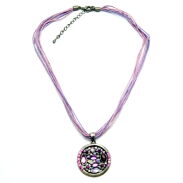 WISIOR / NASZYJNIK NA SZNURECZKACH Z OKRĄGŁĄ ZAWIESZKĄ                                                (WISZ-9 SAH) - 3