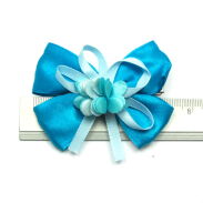 SPINKI DO WŁOSÓW DZIECIĘCE OZDOBNE KOKARDKI NIEBIESKIE 2 SZTUKI (1965 SAH) - 3