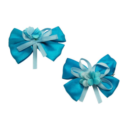 SPINKI DO WŁOSÓW DZIECIĘCE OZDOBNE KOKARDKI NIEBIESKIE 2 SZTUKI (1965 SAH)