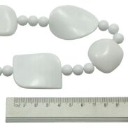 KORALE DAMSKIE ROZPINANE STOPNIOWANE BIAŁE                                 0624-40 - 3