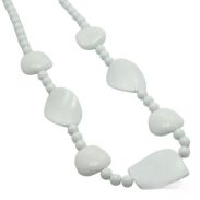 KORALE DAMSKIE ROZPINANE STOPNIOWANE BIAŁE                                 0624-40 - 2