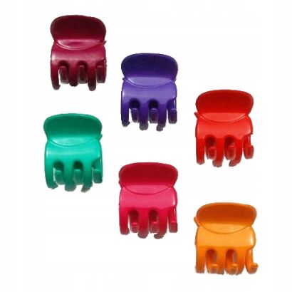 SZCZĘKI DO WŁOSÓW KOLOROWE MAŁE 12 SZTUK                                                                              (5930 SA)