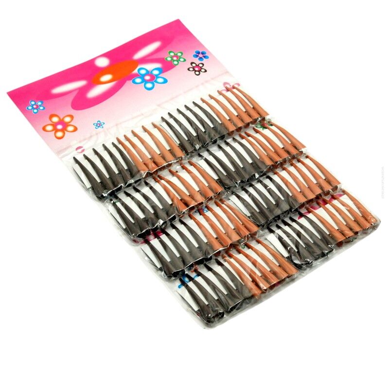 SPINKI /  PELIKANY DO WŁOSÓW  MIX BRĄZ /BEŻ 80 SZTUK                             (0006-52 SAM)