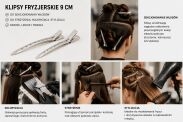 KLIPSY FRYZJERSKIE METALOWE 9 CM Z DZIURKAMI 12 SZTUK (85239/12) - 4