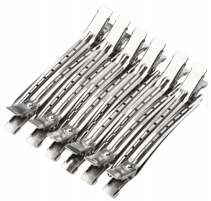 KLIPSY FRYZJERSKIE METALOWE 12 SZTUK                                                        (85239)