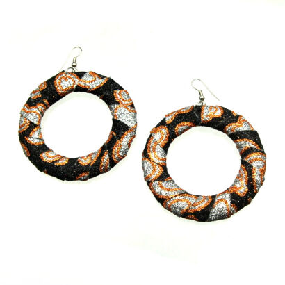 KOLCZYKI KOŁA BROKATOWE  0605-529