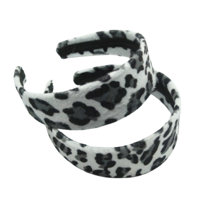 OPASKI DO WŁOSÓW SZEROKIE BIAŁE ŁATY 2 SZTUKI                        (8984-1 SAH)