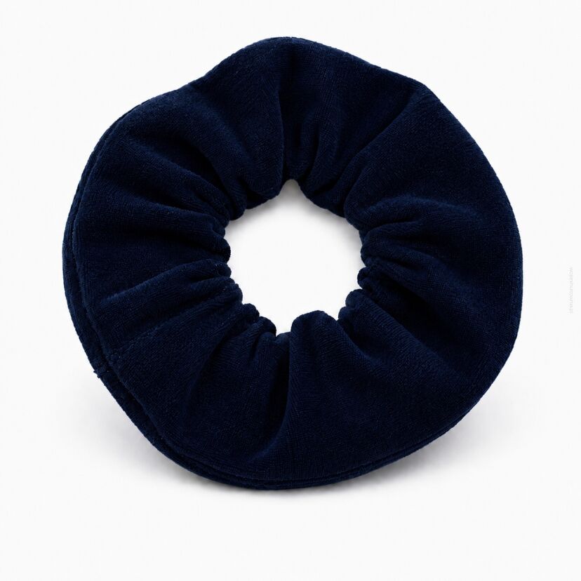 GUMKA DO WŁOSÓW WELUR  SCRUNCHIE NIEBIESKA PRODUKT POLSKI (0103-CN SAH)