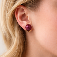 KLIPSY KLASYCZNE FIOLETOWO - BORDOWE  0602-9 - 2