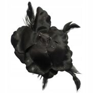 GRZEBIEŃ Z OZDOBNYM KWIATEM / BROSZKĄ ROZCIĄGANY ZA POMOCĄ GUMEK - 3