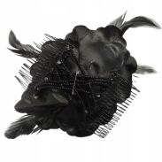 GRZEBIEŃ Z OZDOBNYM KWIATEM / BROSZKĄ ROZCIĄGANY ZA POMOCĄ GUMEK - 2