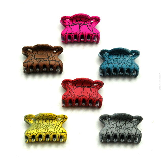 SZCZĘKI DO WŁOSÓW MAŁE KOLOROWE 12 SZTUK                                                         (1094 SAH)