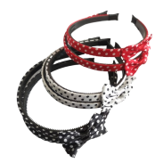 OPASKI DO WŁOSÓW KOKARDKI W KROPKI 12 SZTUK (0193-56 SA) - 2