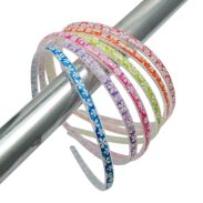 OPASKI DO WŁOSÓW CIENKIE KOLOROWE W KWIATKI 12 SZTUK (4789 SAM) - 2