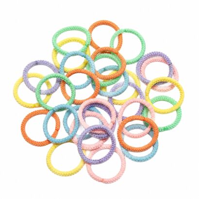 GUMKI DO WŁOSÓW MAŁE KOLOROWE- PASTELOWE 30 SZTUK (DS-001/30 MIX SAM)