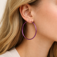 KOLCZYKI KOŁA FIOLETOWE (KPL.2 PARY) 0608-593 - 2