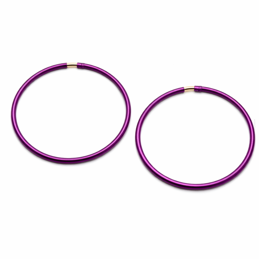 KOLCZYKI KOŁA FIOLETOWE (KPL.2 PARY) 0608-593