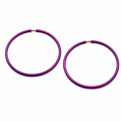 KOLCZYKI KOŁA FIOLETOWE (KPL.2 PARY) 0608-593