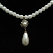 KOMPLET BIŻUTERII KORALE PEREŁKI + KOLCZYKI                               (0646-16 SAM C) - 3