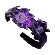 OPASKA DO WŁOSÓW FIOLETOWA Z KWIATEM                                          (1665 SAH) - 2