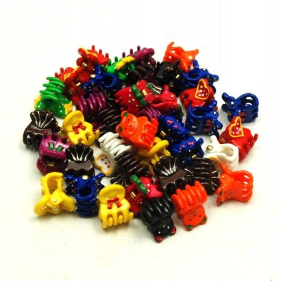 KRABIKI/ZAPINKI DO WŁOSÓW MAŁE KOLOROWE 72 SZTUKI                                                        0020-501