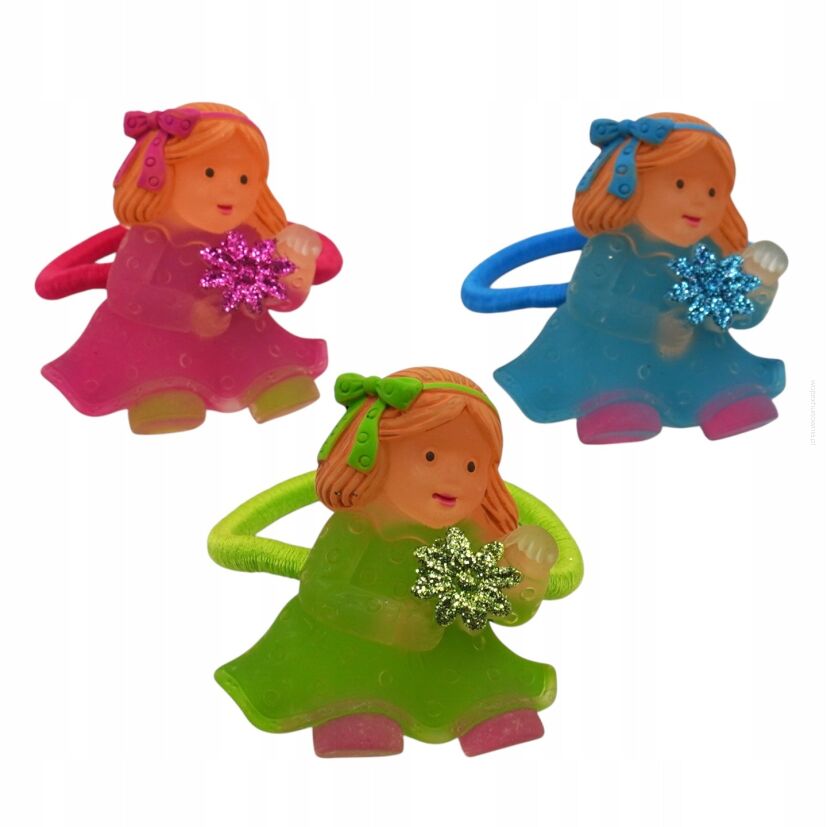 GUMKI DO WŁOSÓW Z OZDOBAMI DZIECIĘCYMI 3 SZTUKI (0881-3 AS)