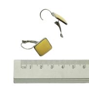 KOLCZYKI WISZĄCE EMALIOWANE ŻÓŁTE ROMBY                                        (1788-2 SAM) - 2