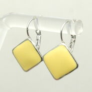 KOLCZYKI WISZĄCE EMALIOWANE ŻÓŁTE ROMBY                                        (1788-2 SAM) - 3