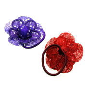 GUMKI DO WŁOSÓW OZDOBNE KWIATKI (12 SZTUK) MIX KOLOR 0214-514 - 2