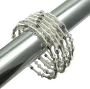 BRANSOLETKI MODERN METALOWE SPRĘŻYNKI KOLOR SREBRNY 6 SZTUK                            (1416 SAM) - 2