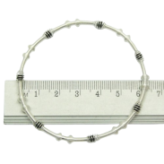 BRANSOLETKI MODERN METALOWE SPRĘŻYNKI KOLOR SREBRNY 6 SZTUK                            (1416 SAM) - 3