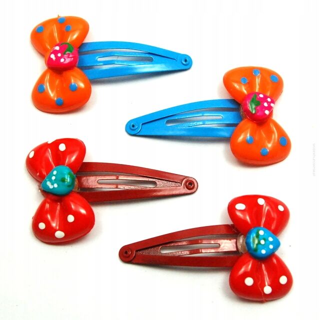 SPINKI / PYKI DO WŁOSÓW DZIECIĘCE KOKARDKI 4 SZTUKI (0169-539)