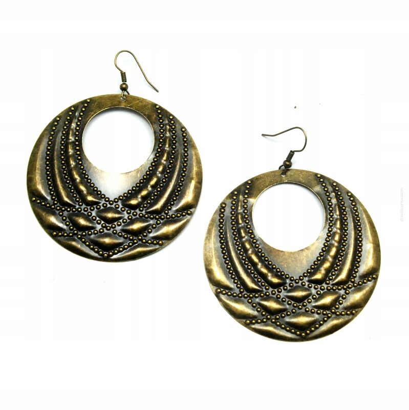 KOLCZYKI WISZĄCE METALOWE OKRĄGŁE                            (0611-645 SA)